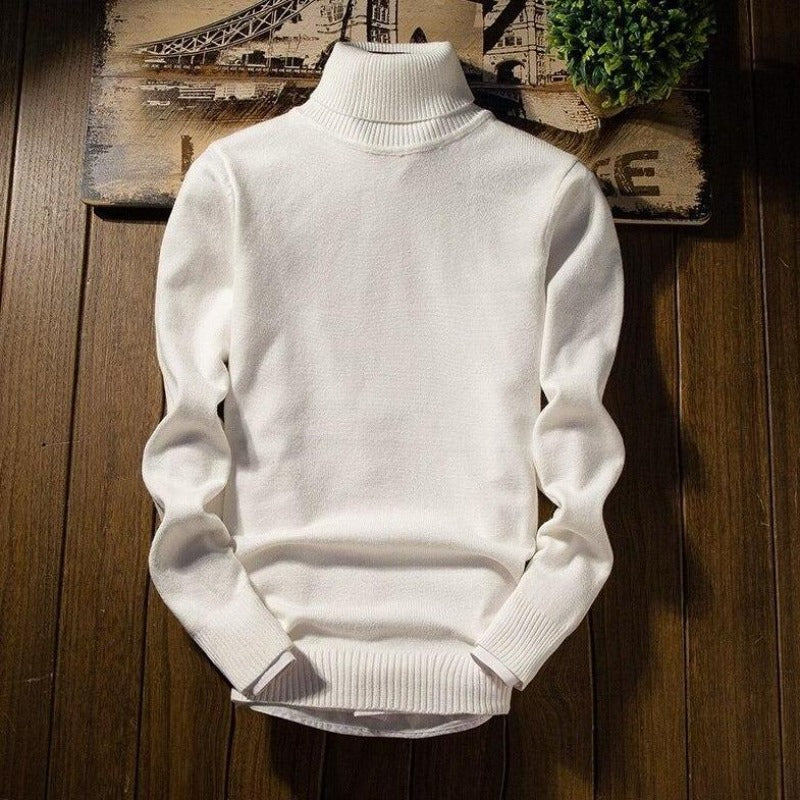 Męski golf slim fit, elegancki i modny. Sweter z długim rękawem, doskonała odzież męska na jesień i zimę.