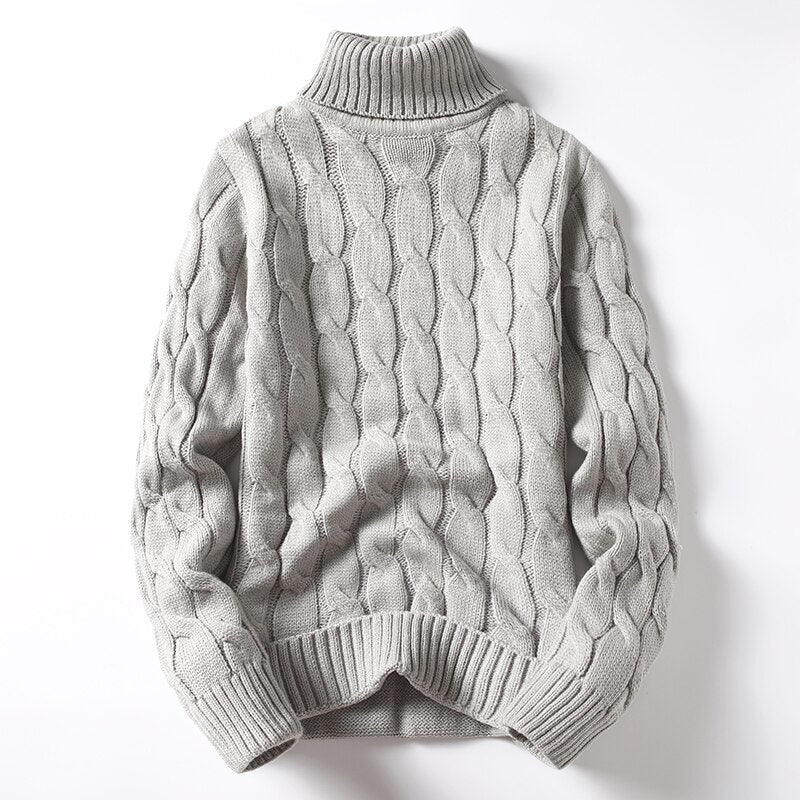 Elegancki męski golf slim fit z ozdobnymi przeszyciami. Dopasowany sweter, idealny do casualowych stylizacji.