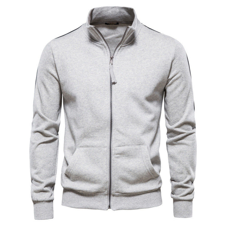 Elegancki sweter męski Rayner. Casualowy sweter z półgolfem i kieszeniami, idealny do stylizacji na jesień/zimę.