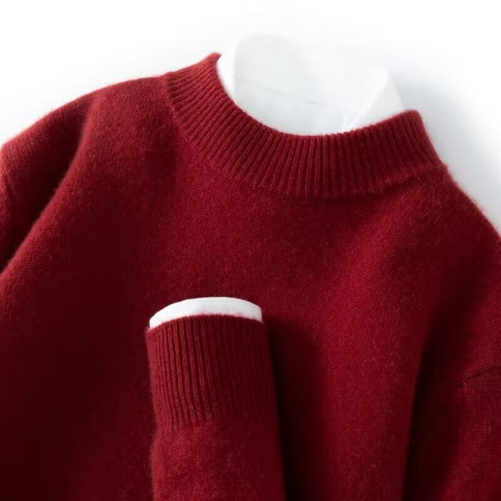 Sweter męski retro w stylu vintage, ciepły. Okrągły dekolt, odzież męska casual, idealny na codzienne noszenie.
