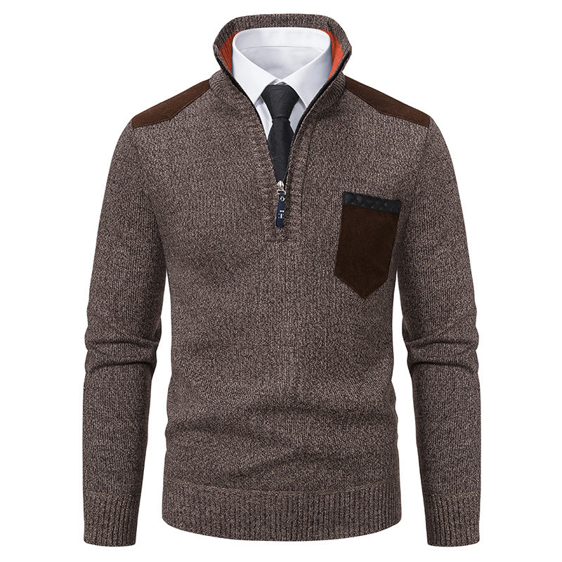 Stylowy męski sweter casual, krój oversize. Idealny do codziennych outfitów jesiennych. Modna odzież męska.