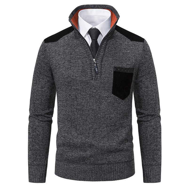 Męski sweter retro, luźny i ciepły. Ponadczasowy design na jesień/zimę, idealny do warstwowych stylizacji.