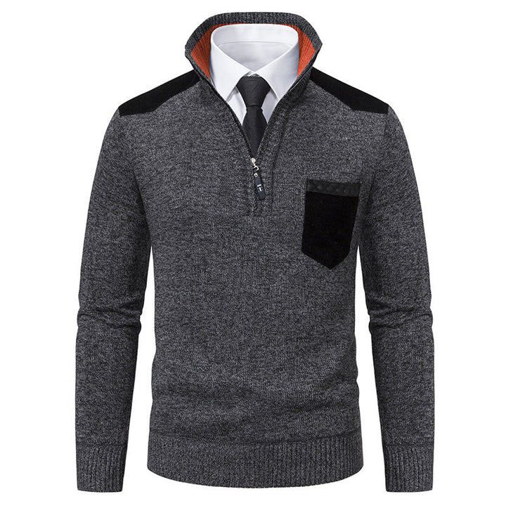 Męski sweter retro, luźny i ciepły. Ponadczasowy design na jesień/zimę, idealny do warstwowych stylizacji.