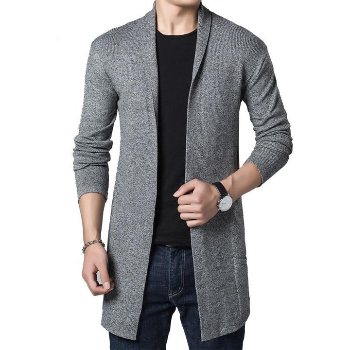 Męski sweter rozpinany z kieszeniami, idealny na jesień i zimę. Ciepły, modny kardigan w casualowym stylu.