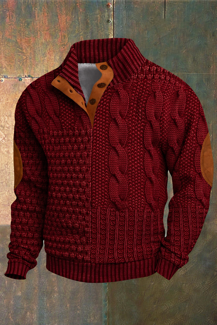 Stylowy sweter męski z okrągłym dekoltem. Komfortowy i trwały, na każdą okazję, element ubrań męskich.