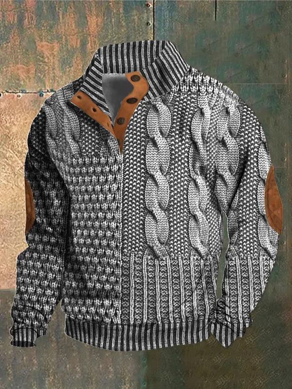 Wszechstronny męski sweter z okrągłym dekoltem. Pasuje do eleganckich i casualowych, zimowych stylizacji.