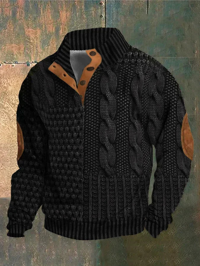 Casualowy sweter męski z okrągłym dekoltem. Doskonały do codziennych stylizacji, ciepły i trwały.