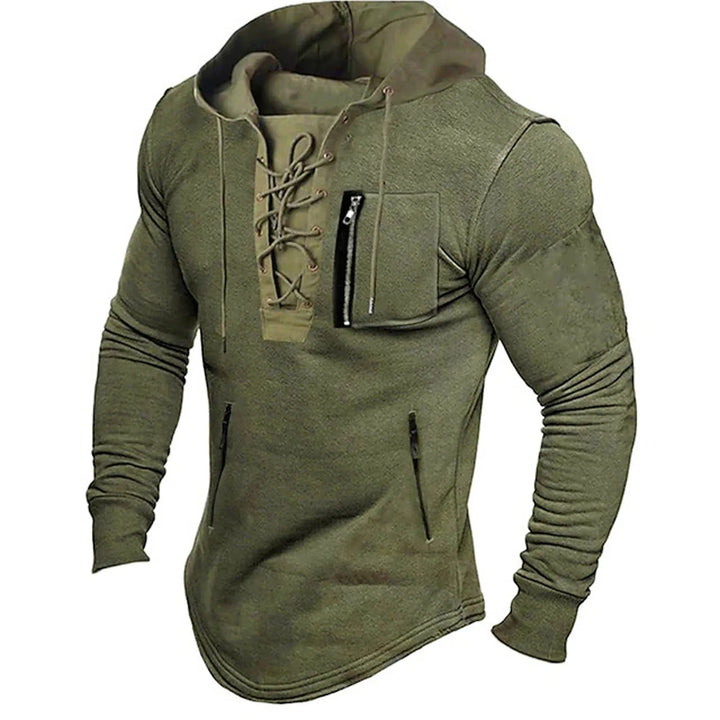 Klasyczny męski sweter vintage, idealny na zimę. Modne ubranie męskie, casualowy i wygodny.