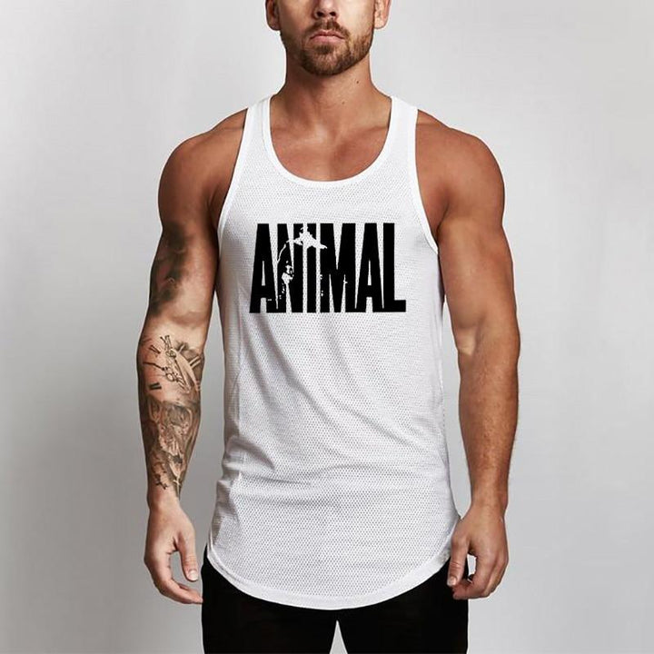 Letni męski tank top z okrągłym dekoltem, wygodna koszulka codzienna z napisem dla mężczyzn.