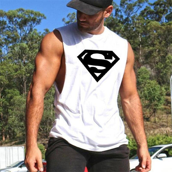 Tank top męski Supermana. Lekka odzież sportowa dla superbohatera, sprawdzi się na treningu i na co dzień.
