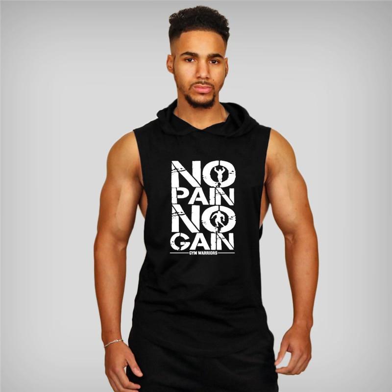 Męski tank top z kapturem, idealny na lato. Wygodna koszulka bez rękawów w stylu casual.