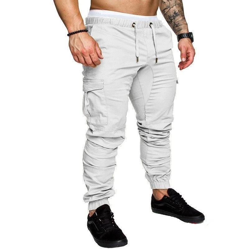 Męskie bojówki cargo ze ściągaczem, komfortowe spodnie idealne do codziennych stylizacji streetwear.