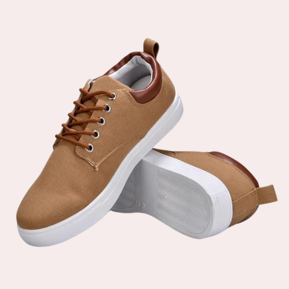 Sznurowane męskie buty casualowe, niskie. Lekkie, wygodne obuwie na co dzień, wiosna/lato.