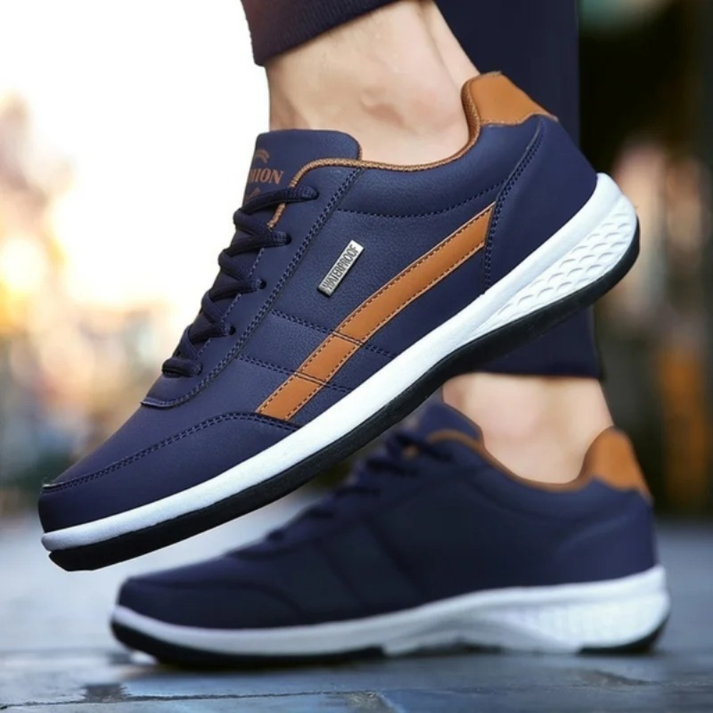 Męskie buty codzienne, sneakersy z wygodną wkładką, idealne na miasto i do pracy.