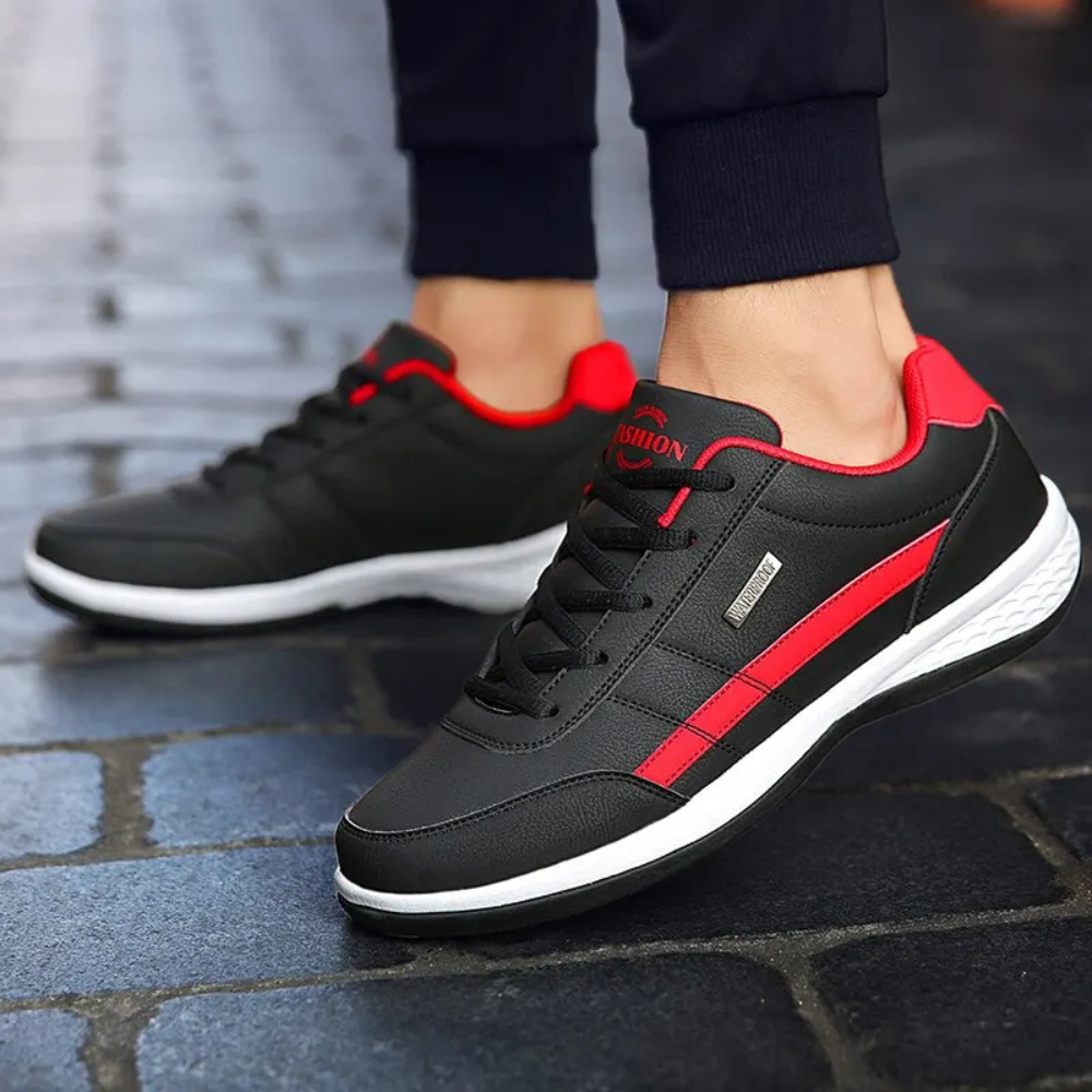 Eleganckie męskie sneakersy, modne obuwie casual na każdą okazję, komfortowe.