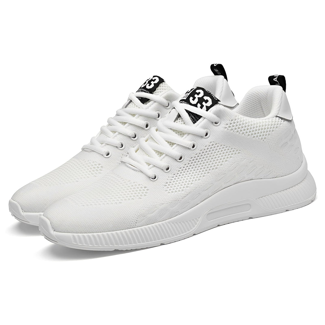 Stylowe męskie sneakersy do biegania, zapewniające wsparcie i komfort w codziennym użytkowaniu.