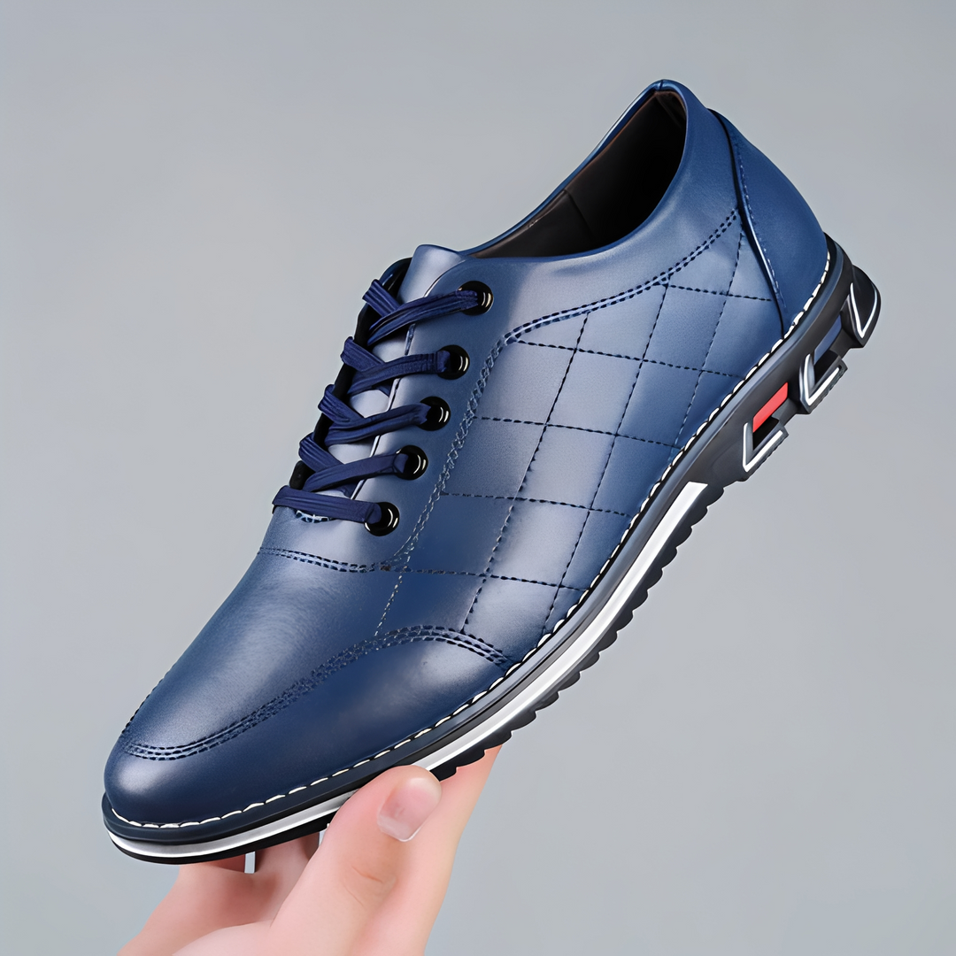 Czarne sznurowane buty męskie Edvin. Wygodne i uniwersalne obuwie sportowe na co dzień, świetne do wielu stylizacji.