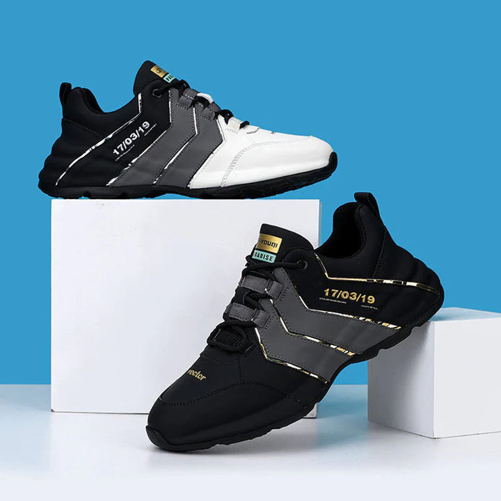 Męskie buty sportowe, wygodne sneakersy na co dzień. Oddychający materiał zapewnia komfort podczas spacerów.