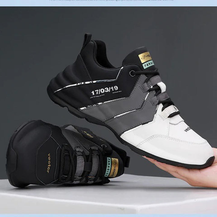 Wygodne męskie buty sportowe, solidna podeszwa. Modne sneakersy na aktywne dni, obuwie codzienne.
