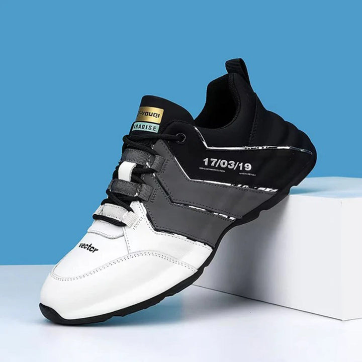 Męskie sneakersy sportowe, obuwie codzienne z oddychającej tkaniny. Wygodne i stylowe buty na co dzień.