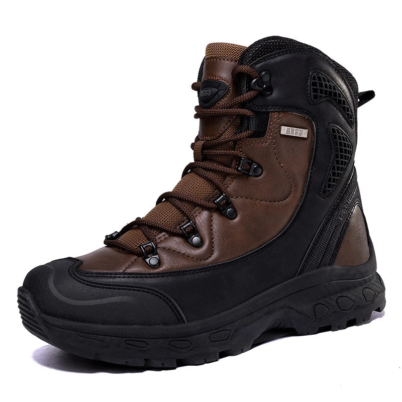Solidne męskie buty trekkingowe. Doskonała przyczepność na zimowe szlaki i górskie wyzwania.