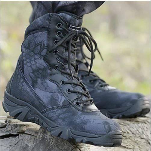 Funkcjonalne męskie buty zimowe outdoor z zamkiem. Wytrzymałe obuwie trekkingowe na śnieżne i mroźne dni.