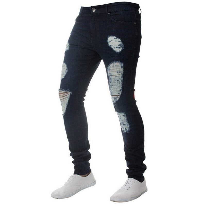 Męskie jeansy slim fit z modnymi przetarciami. Stylowe i wygodne, idealne na co dzień.