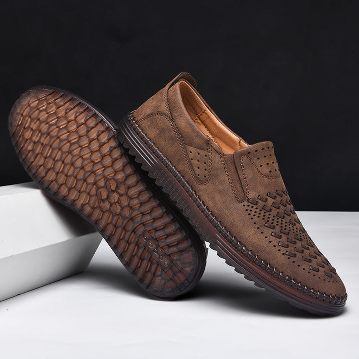 Męskie mokasyny wsuwane, eleganckie i komfortowe buty casualowe, idealne na co dzień.