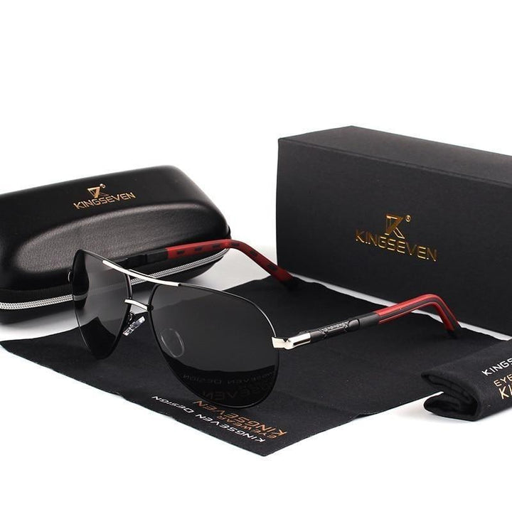 Klasyczne męskie okulary przeciwsłoneczne pilotki, z filtrem UV400. Modne i eleganckie akcesorium na słoneczne dni.