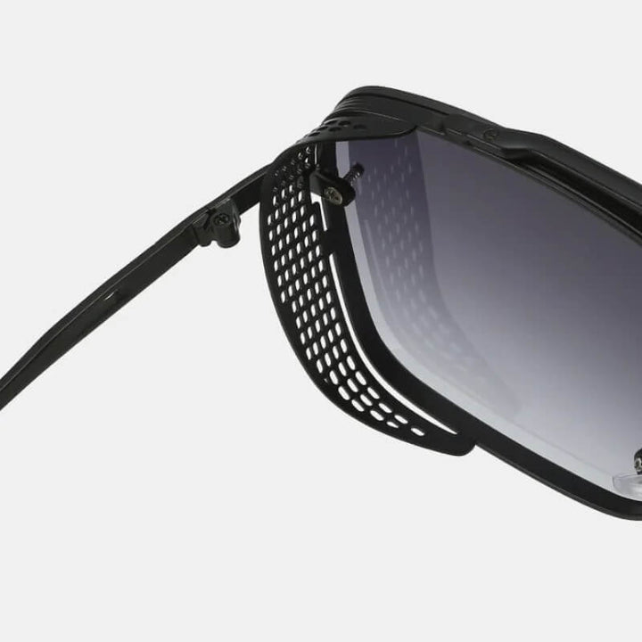 Modne męskie okulary przeciwsłoneczne w stylu retro. Elegancki dodatek do letnich stylizacji.