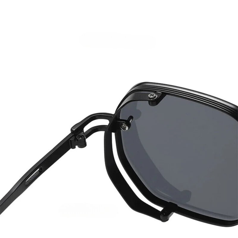 Męskie okulary przeciwsłoneczne steampunk do urban style. Wyjątkowy design, ochrona przed słońcem, modny dodatek.