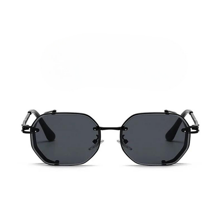 Oryginalne męskie okulary przeciwsłoneczne steampunk. Unikalny design, styl retro, zapewniają pełną ochronę UV.