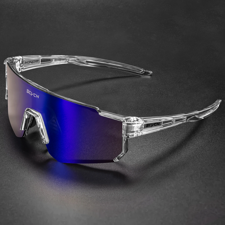 Ergonomiczne okulary sportowe UV400 dla mężczyzn, stabilne podczas dynamicznej jazdy.