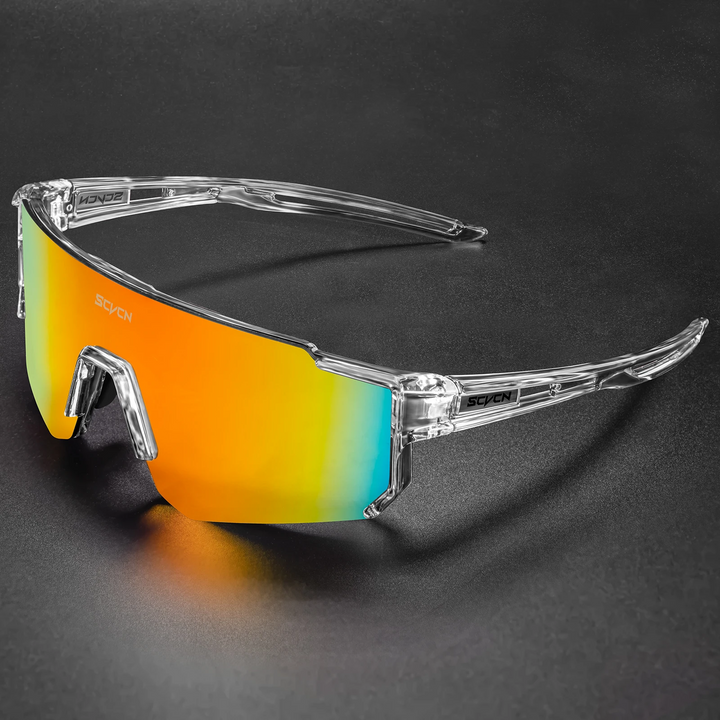 Zdjęcie profilowe: męskie okulary rowerowe UV400, stylowy wygląd.