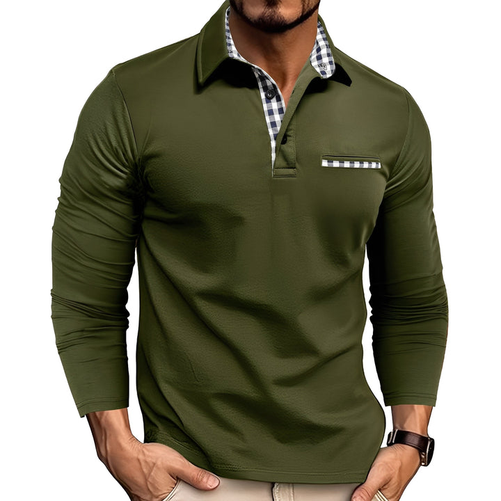 Męskie polo z długim rękawem, idealne na jesień i zimę. Klasyczna i elegancka koszulka w stylu casual.