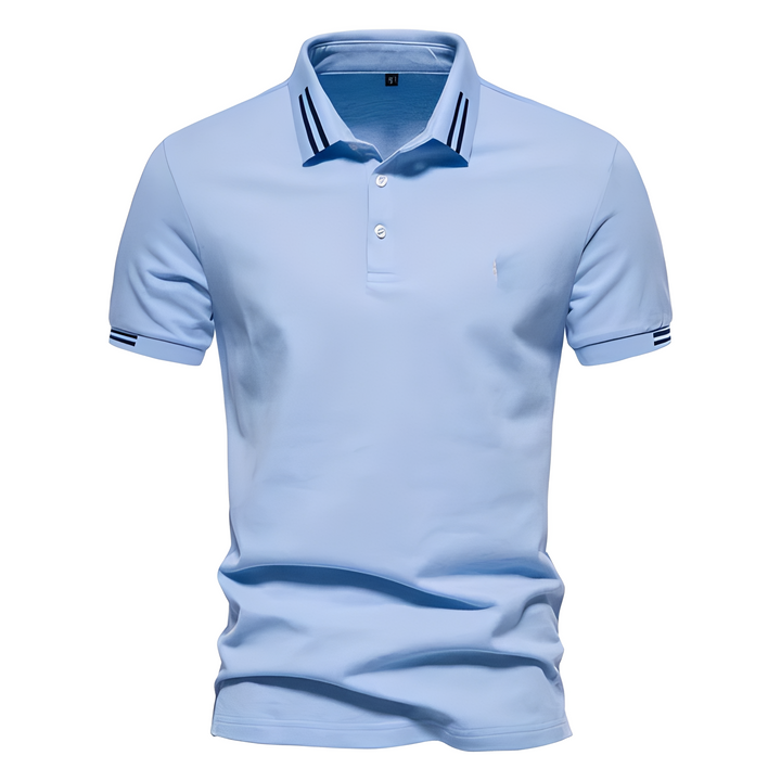 Męskie polo z krótkim rękawem, casualowe, modne. Idealne na co dzień i smart casual. Komfortowa odzież męska.