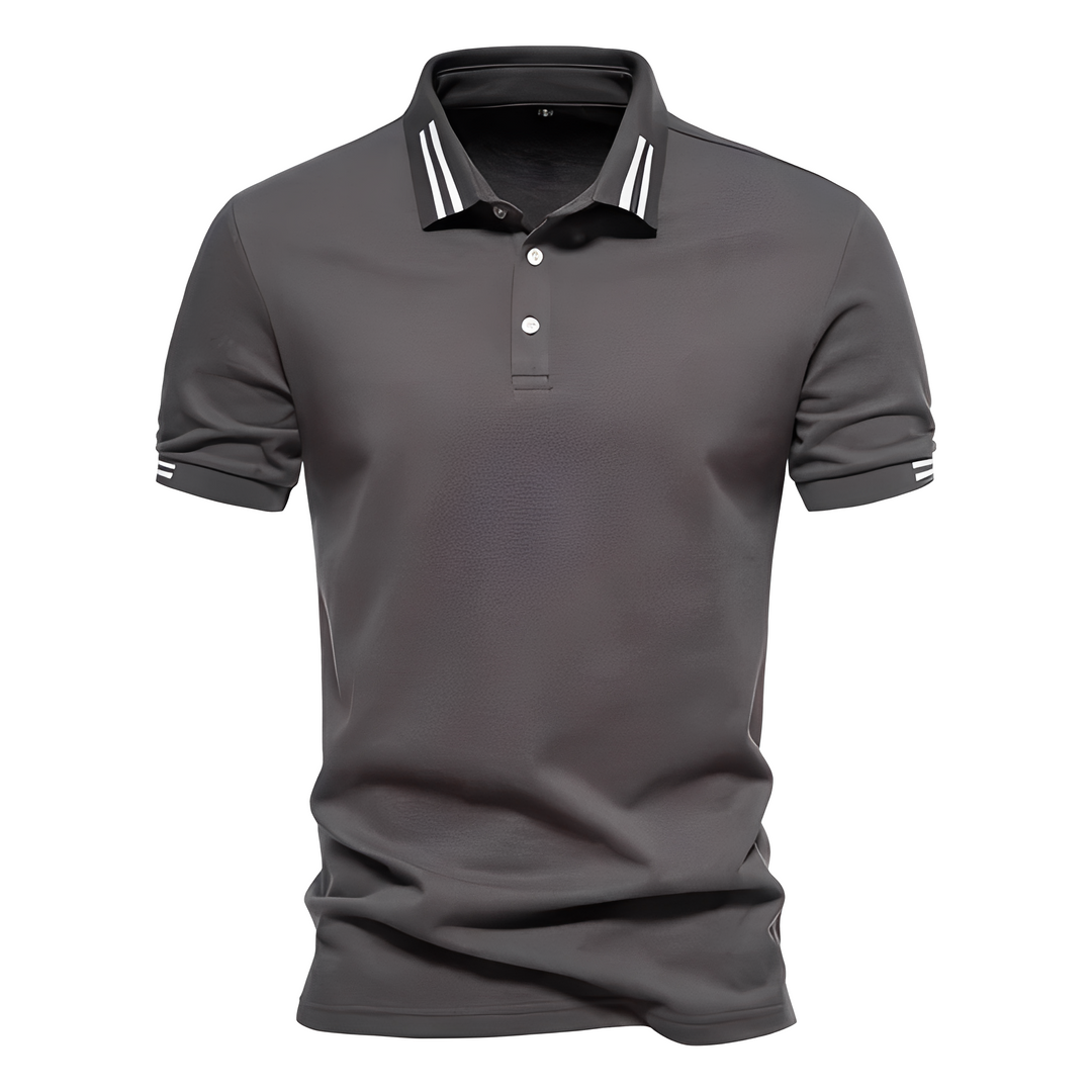 Męskie polo w paski, z krótkim rękawem. Stylowa koszulka polo na lato, modna i casualowa.