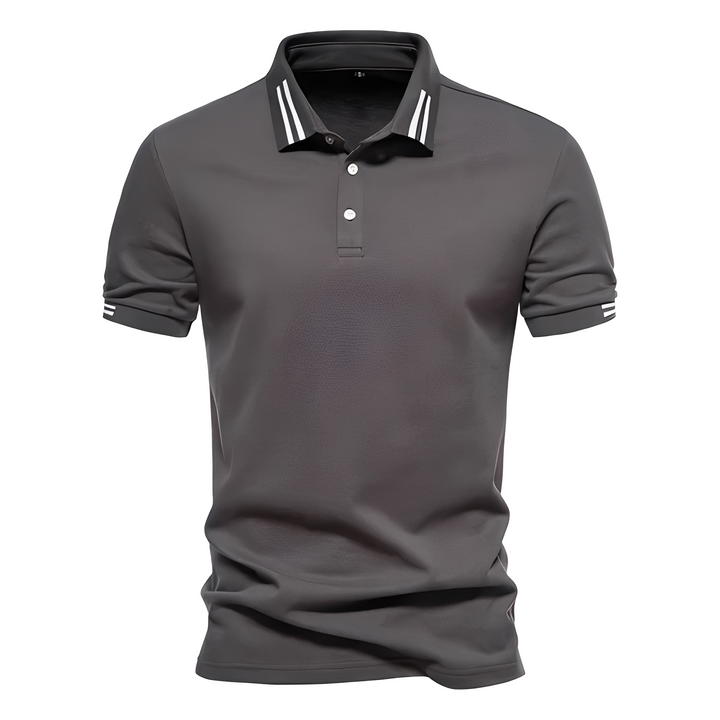 Męskie polo w paski, z krótkim rękawem. Stylowa koszulka polo na lato, modna i casualowa.