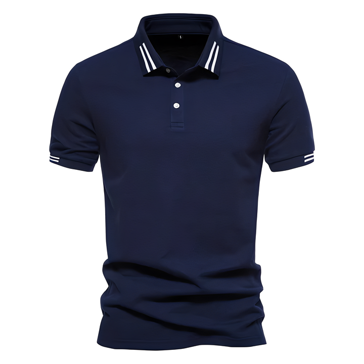 Letnie męskie polo z krótkim rękawem. Modna koszulka polo idealna na co dzień, elegancka i komfortowa.
