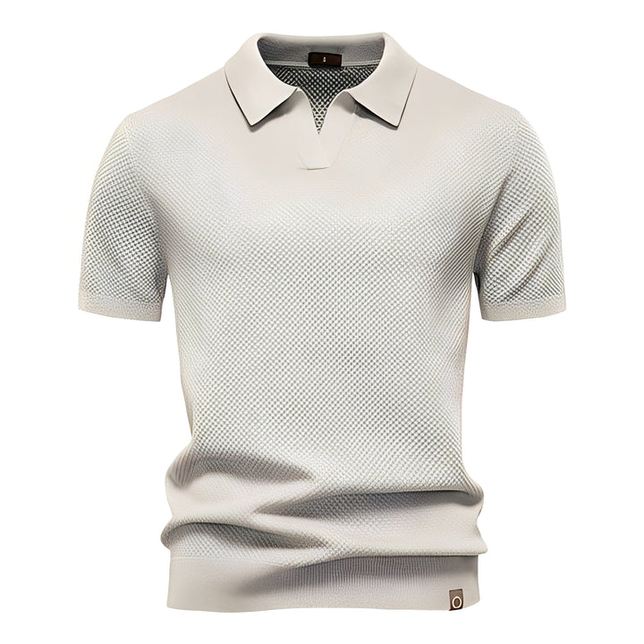 Modne męskie polo na wiosnę/lato, krótki rękaw, połączenie wygody i casualowej elegancji.