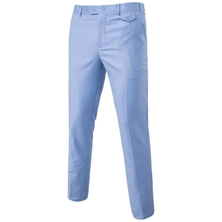 Szare męskie spodnie materiałowe slim fit, komfortowe i stylowe do biura.