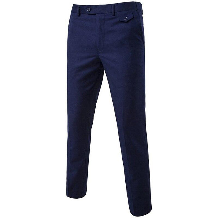 Wszechstronne męskie spodnie casual slim fit, materiałowe, idealne na każdą okazję.