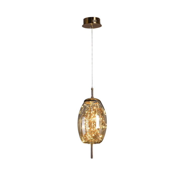 Oryginalna lampa wisząca Wróżki, szklany klosz. Elegancja do każdego nowoczesnego wnętrza.