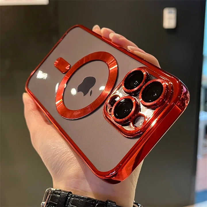 Wytrzymałe etui soft-shell do iPhone'a, magnetyczny pokrowiec ochronny, komfortowy uchwyt case.
