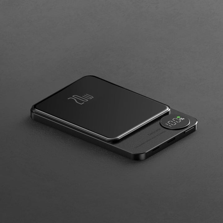 Niezawodny powerbank magnetyczny 15W. Szybkie ładowanie bezprzewodowe, przenośna bateria, bank energii USB-C.