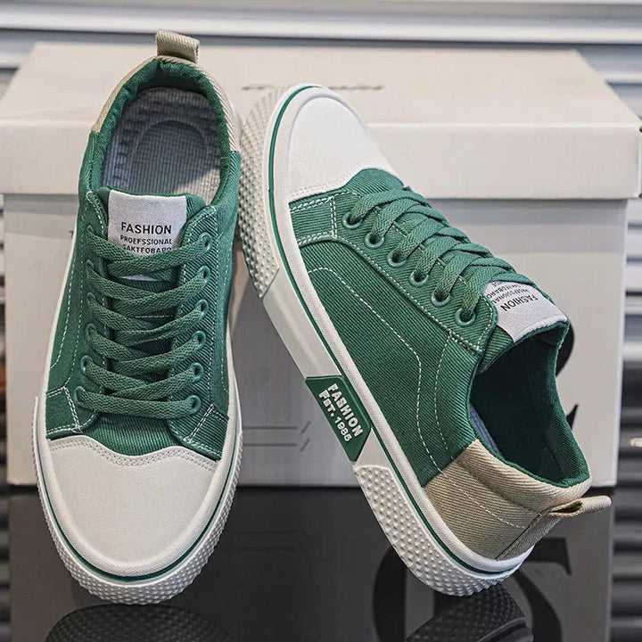 Wygodne męskie sneakersy w kolorze beżowym do codziennego noszenia