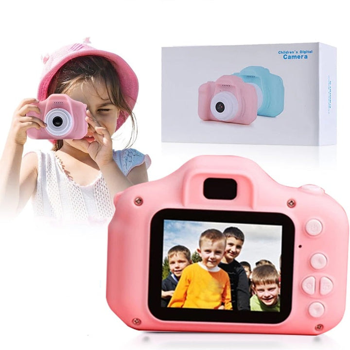 Kolorowy mini aparat cyfrowy retro, świetny prezent dla dzieci. Łatwy w użyciu, rozwija pasję do fotografii.