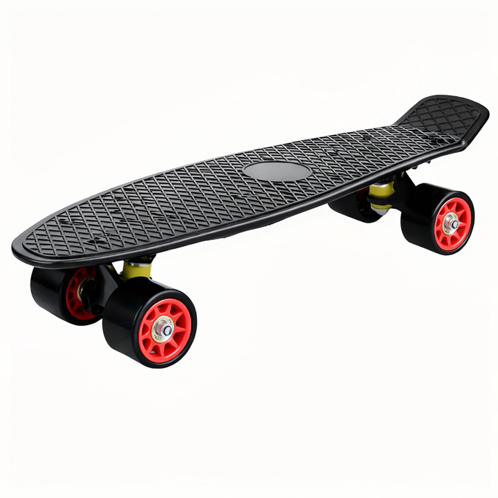 Mini deskorolka cruiser, kompaktowa i stylowa. Idealna do miejskiej jazdy dla początkujących i zaawansowanych.