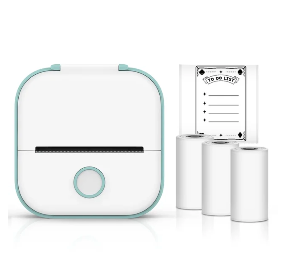 Przenośna drukarka termiczna Bluetooth, bez tuszu. Mini, bezprzewodowa, idealna do mobilnego druku z telefonu.
