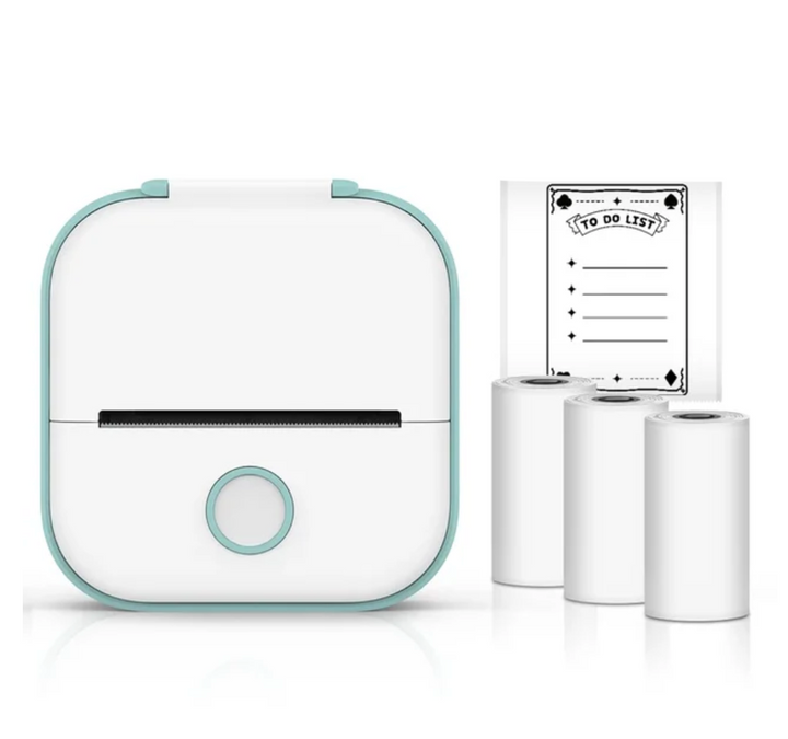Przenośna drukarka termiczna Bluetooth, bez tuszu. Mini, bezprzewodowa, idealna do mobilnego druku z telefonu.